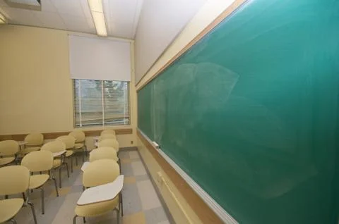 Empty green blackboard Stock Photos