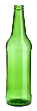 Empty green bottle Stock Photos