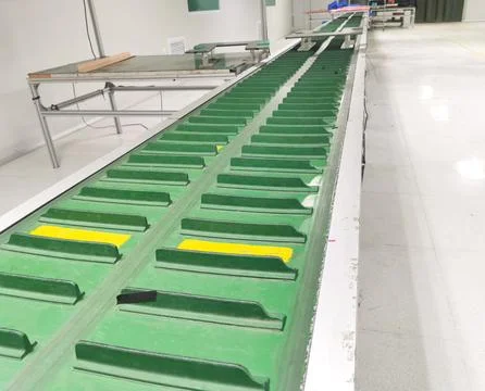 Empty green cargo rails Stock Photos