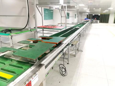 Empty green cargo rails Stock Photos