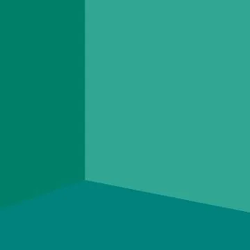 Empty green corner of the room 스톡 일러스트