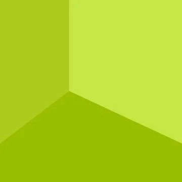 Empty green corner of the room 스톡 일러스트