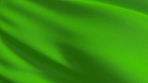Empty green flag and copy space for advertisement. Mockup. 3d abstract illust Stock Illustration