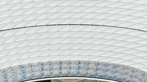 Empty Green Grass Pitch Inside The Allianz Arena Football Stadium In Munich Stock Footage 346183375