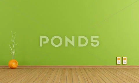 Empty green room Stock Illustration