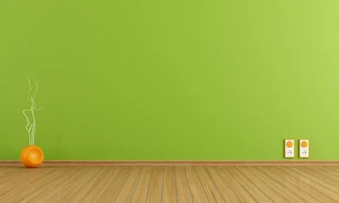 Empty green room Stock Illustration