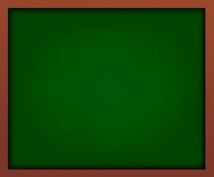 Empty Green school chalkboard with frame vector . Template for your design. Stock-Illustration