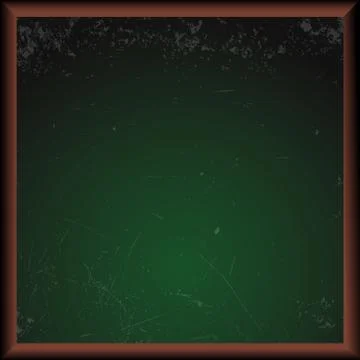 Empty green school chalkboard Stock Illustration