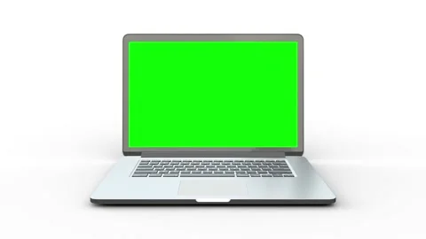 Empty Green Screen Display Laptop for Watching and Paste Background. Stock Footage 171013235