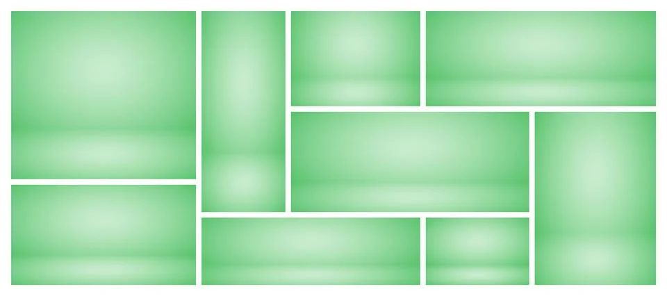 Empty green studio abstract backgrounds with spotlight effect. Product showcase 스톡 일러스트