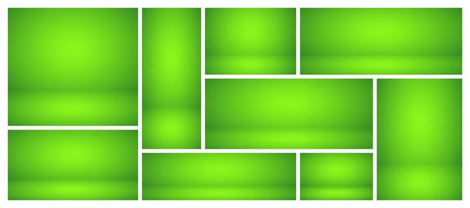Empty green studio abstract backgrounds with spotlight effect. Product showcase 스톡 일러스트