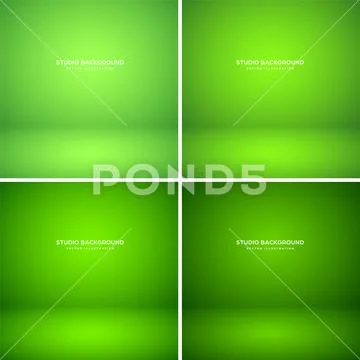 Empty green studio abstract backgrounds with spotlight effect. Product ...