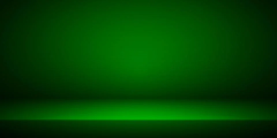 Empty green studio room interior. Clean workshop for photography or presentat 스톡 일러스트