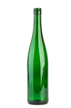 Empty green wine bottle Foto stock