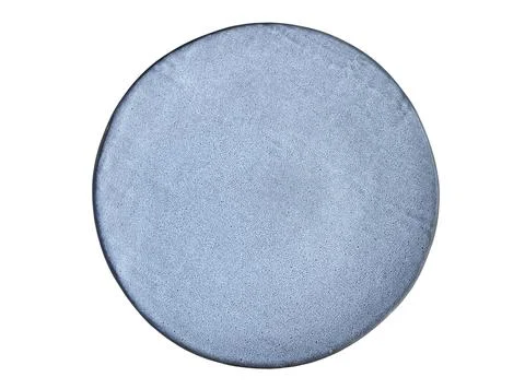 Empty grey ceramic plate isolated on the white background with clipping path.  Stock Photos