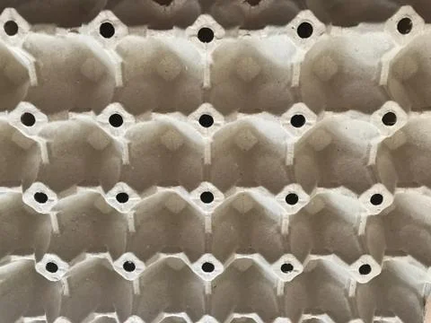 Empty grey paper egg tray, using for background Stock-Fotos