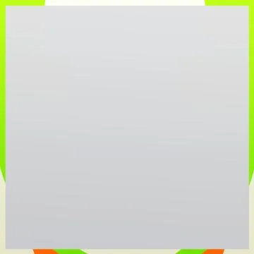 Empty Grey Square Box On Green &amp; Orange Shapes Background Template Stock Illustration