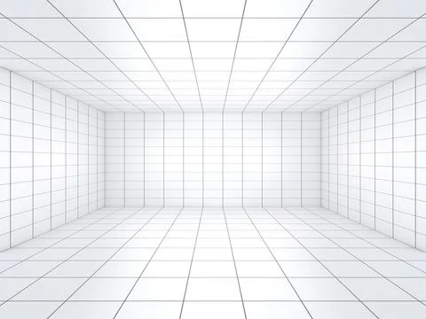 Empty grid room Stock Illustration