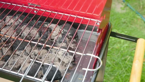 Empty grill in 4k Stock Footage 153864828