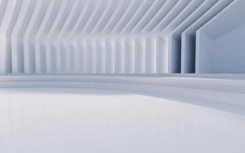 Empty ground with creative geometric structure background, 3d rendering. Stock Illustration