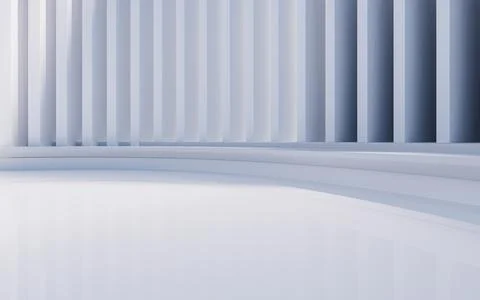 Empty ground with creative geometric structure background, 3d rendering. Illustrazione stock