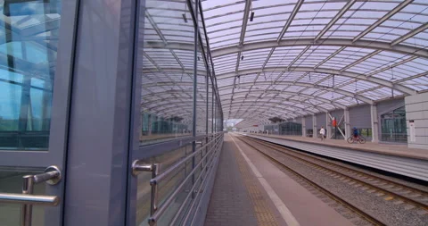 Empty ground station of the metro, no people, no trains - empty platform Stock Footage 119630436
