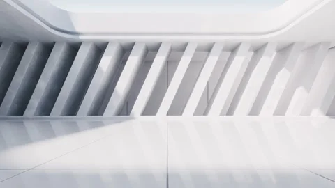 Empty ground with white building background, 3d rendering. Stock Footage 324681250