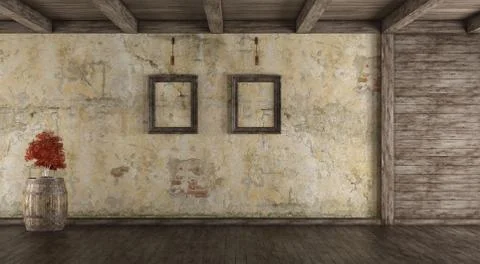 Empty grunge interior Stock Illustration