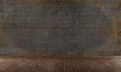 Empty grunge room Stock Illustration