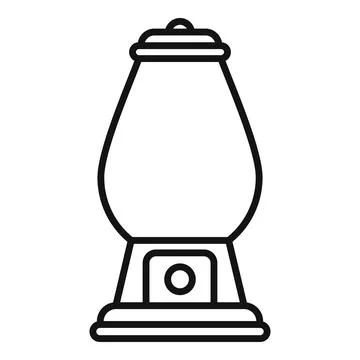 Empty gumball dispenser machine icon thin line vector illustration Stock Illustration