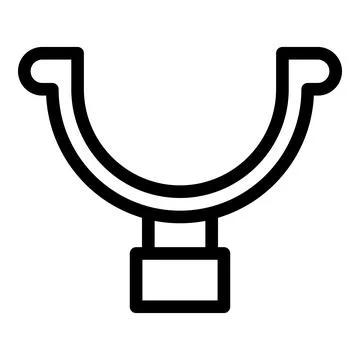 Empty gutter icon, outline style Ilustración de archivo