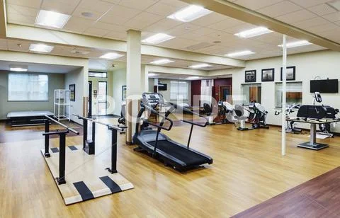 Empty Gym In Assisted Living Facility