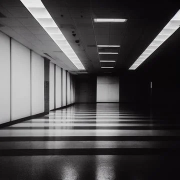 Empty hall exhibition centre. Illustrazione stock