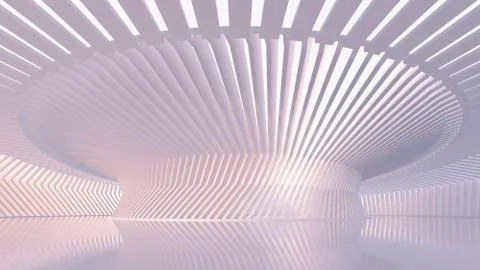 Empty hall in a modern building, 3D Rendering Ilustración de archivo