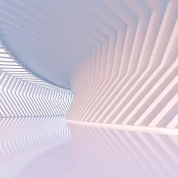 Empty hall in a modern building, 3D Rendering Ilustración de archivo