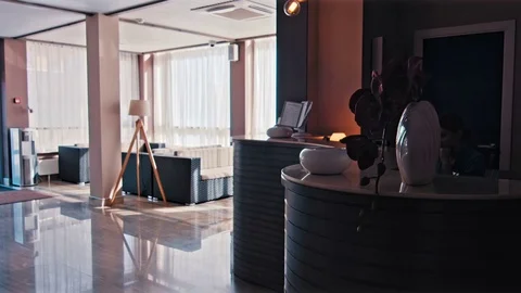 Empty Hall In Modern Building Video stock 78232078