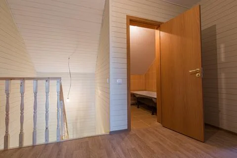 The empty hall of new house after construction and renovation. Concept of Stock Photos