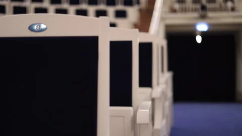 Empty hall in theater. rows of chairs. empty seats background Stock-Footage 312032150