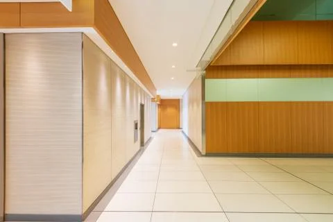 Empty hallway or lobby in a modern office or apartment. Stock Photos