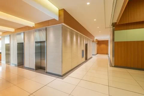 Empty hallway or lobby in a modern office or apartment. Stock Photos