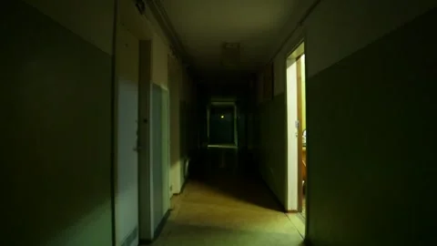Empty Hallway in a Secret Underground Soviet-era Nuclear War Bunker Stock Footage 293745391