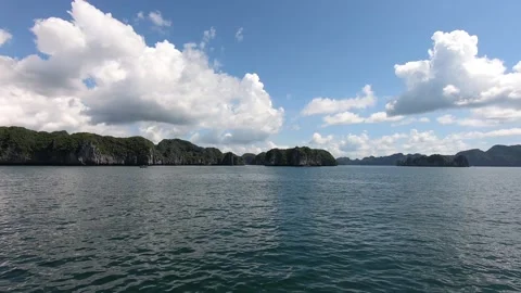 Empty Halong Bay view, no ships Stock-Footage 208330539