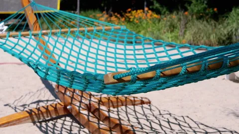 Empty Hammock on the Beach 스톡 동영상 293179247