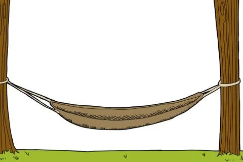 Empty hammock Stock Illustration
