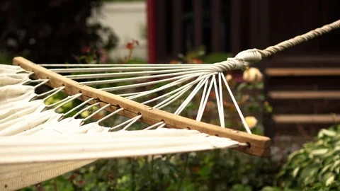 Empty Hammock Swinging Stock Footage 114666840