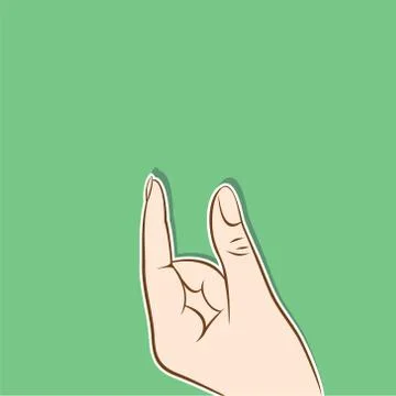 Empty hand position for hold object design Stock Illustration