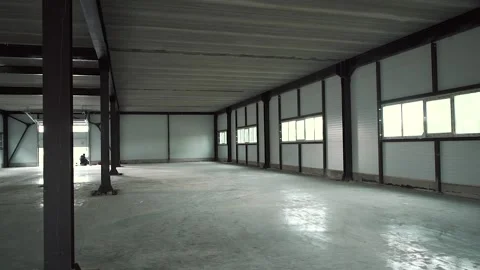An empty hangar under construction Stock Footage 134491066