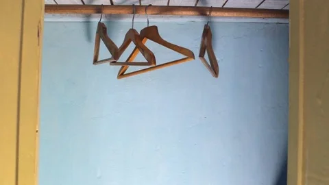 Empty hangers Stock Footage 70354351