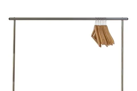 Empty hangers or rack Stock Photos
