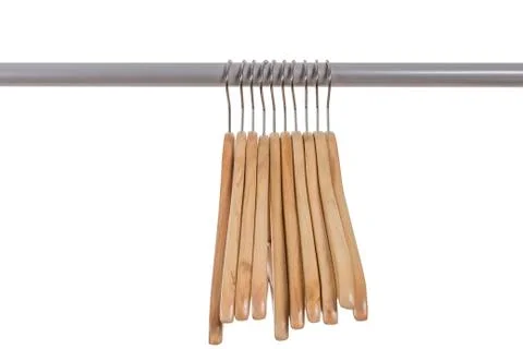 Empty hangers or rack Stock Photos